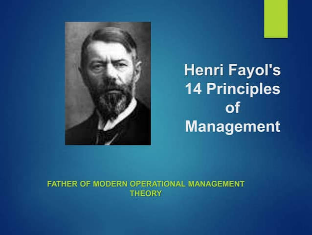Henri Fayol's 14 Principles of Management